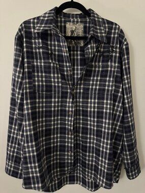 Basketcase Gallery Plaid Flannel Overshirt — Men's Large